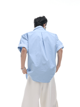 Contrast Layered Stripe Panel Short Sleeve Shirt - COPPING THREADS - ArguE CulturE